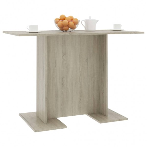 Mesa de comedor madera contrachapada roble sonoma 110x60x75cm M 3