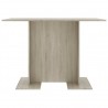 Mesa de comedor madera contrachapada roble sonoma 110x60x75cm 4