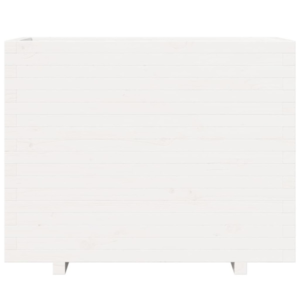 Vaso/floreira de jardim 90x40x72.5 cm pinho maciço branco M 5