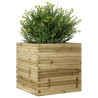 Jardinera de madera de pino impregnada 70x70x68.5 cm 4