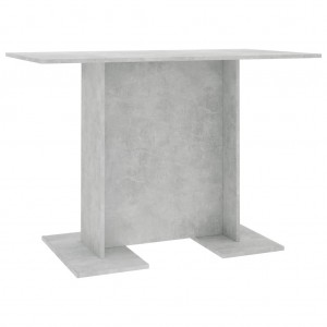 Mesa de jantar 110x60x75 cm derivados madeira cinzento cimento H