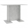 Mesa de jantar 110x60x75 cm derivados madeira cinzento cimento 2