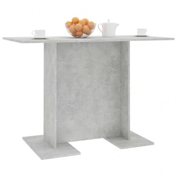 Mesa de comedor de madera gris hormigón 110x60x75 cm M 3