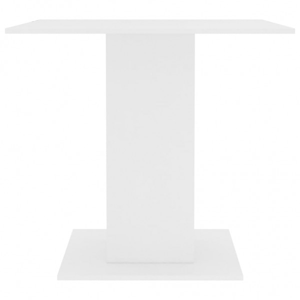Mesa de comedor de madera contrachapada blanco 80x80x75 cm M 5