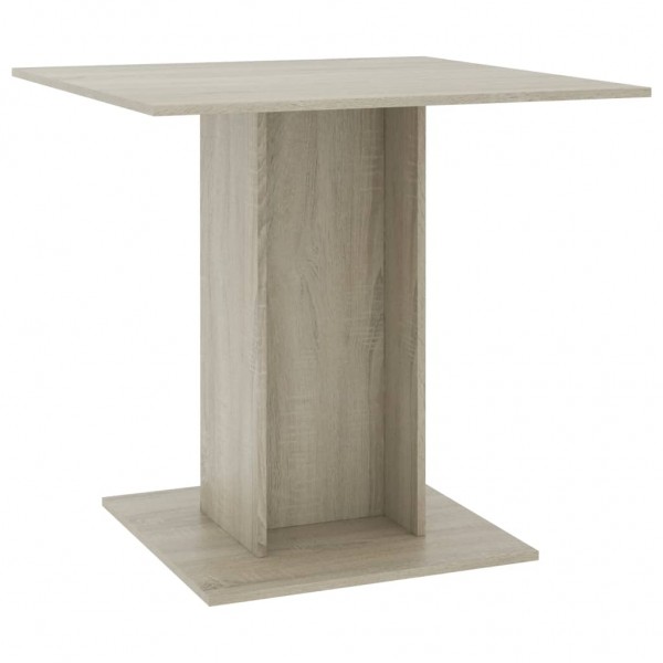 Mesa de comedor de madera contrachapada color roble 80x80x75 cm M 2