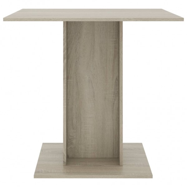 Mesa de comedor de madera contrachapada color roble 80x80x75 cm M 4