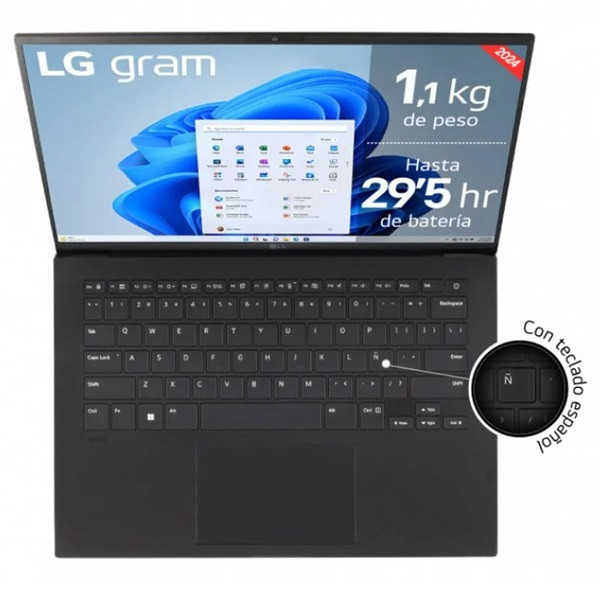 Portátil lg gram 14z90s-g.ad78b intel core ultra 7-155h/ 32gb/ 1tb ssd/ 14'/ win11 M 5