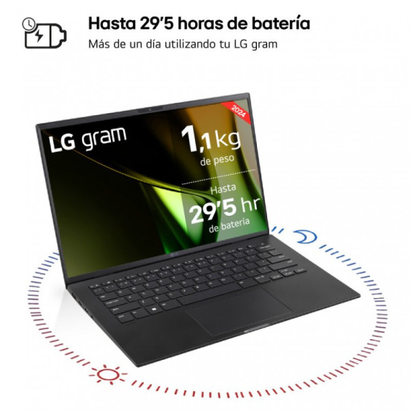 LG GRAM 14" Intel Core Ultra 7 32GB RAM 1TB 14Z90S-G.AD78B negro M 3