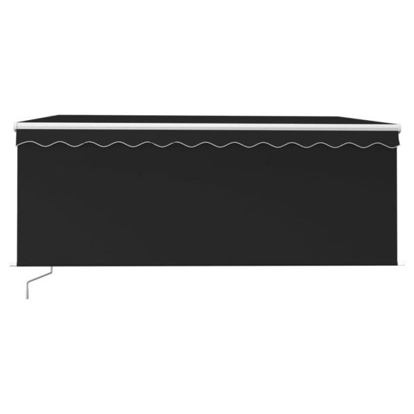 Toldo retráctil manual con persiana gris antracita 3.5x2.5 m M 3