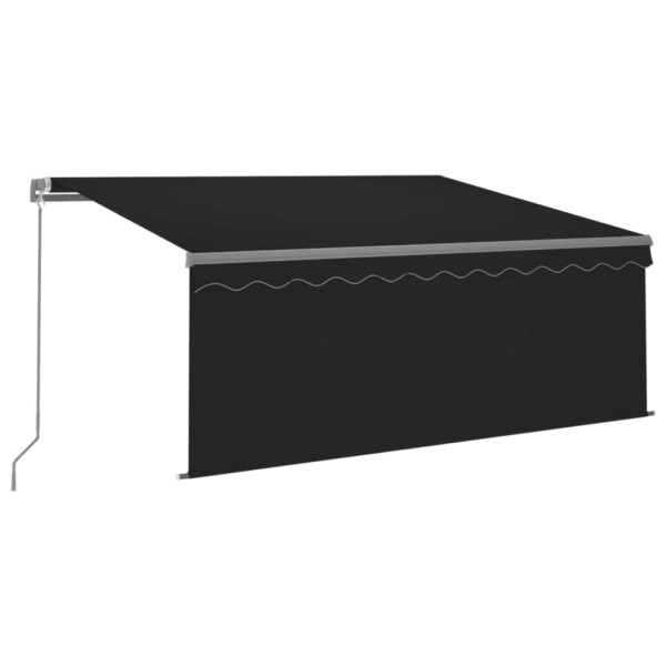 Toldo retráctil manual con persiana y LED antracita 3.5x2.5 m M 2