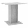 Mesa de comedor madera contrachapada gris hormigón 80x80x75 cm 2