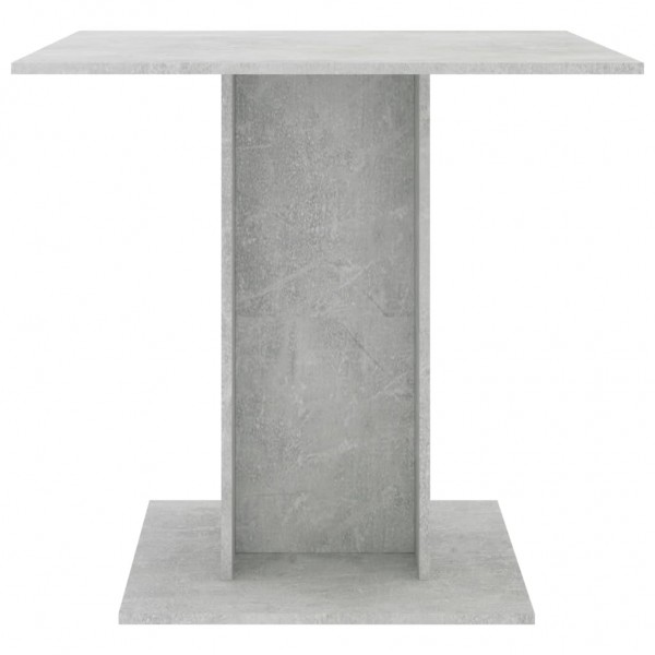 Mesa de comedor madera contrachapada gris hormigón 80x80x75 cm M 4
