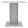 Mesa de comedor madera contrachapada gris hormigón 80x80x75 cm 4