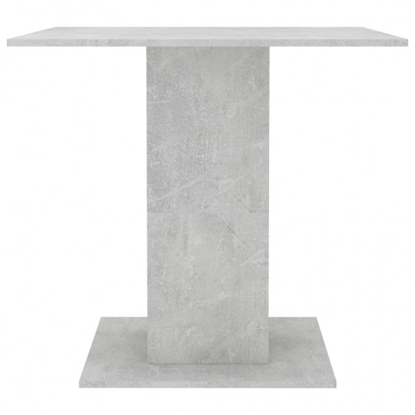 Mesa de comedor madera contrachapada gris hormigón 80x80x75 cm M 5