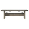 Mesa de jardín superficie de vidrio ratán PE gris 240x90x75 cm 4