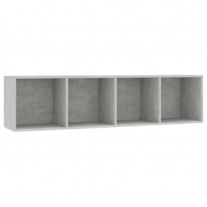 Estantería/mueble para TV gris hormigón 143x30x36 cm H