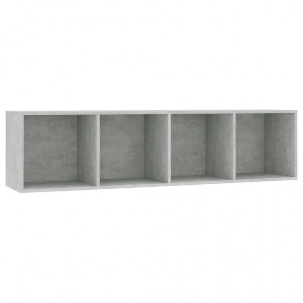 Estantería/mueble para TV gris hormigón 143x30x36 cm M 2