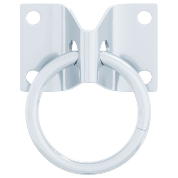 Anéis de engate com placas 3 pcs aço prateado M 5