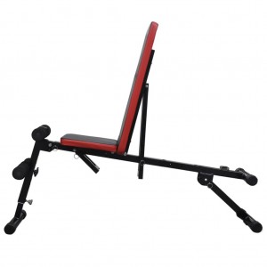 Banco musculação c/ conjunto de barras e halteres 60.5 kg H