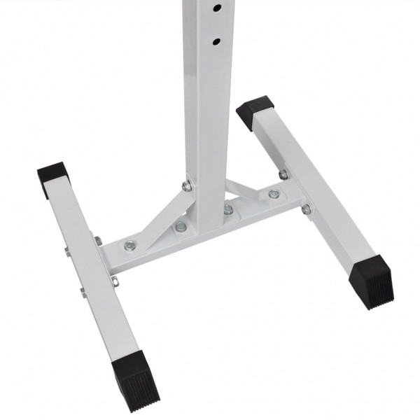 Suporte barra musculação c/ conjunto pesos e barras 60.5 kg M 4