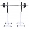 Suporte barra musculação c/ conjunto pesos e barras 30.5 kg 2