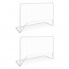 Balizas de futebol com redes 2 pcs aço 182x61x122 cm aço branco 1