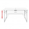 Mesa de camping plegable ajustable con 4 taburetes 120x60 cm 3