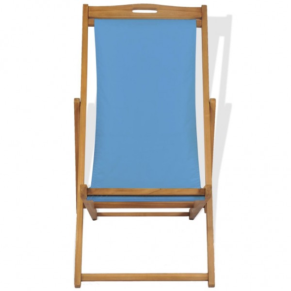 Cadeira de pátio em teca 56x105x96 cm azul M 3