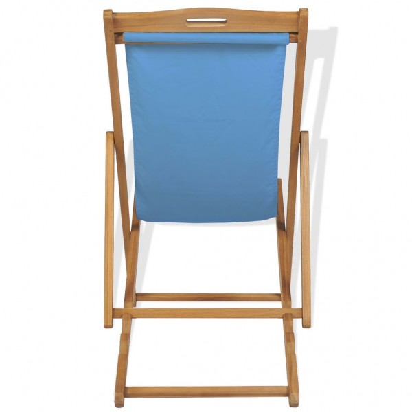 Cadeira de pátio em teca 56x105x96 cm azul M 4
