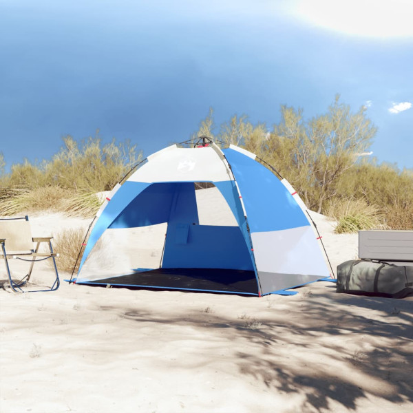 Tenda praia 2 pessoas libertação rápida impermeável azul ciano M 3