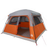 Tenda familiar estilo cabana para 6 pessoas impermeável laranja 5