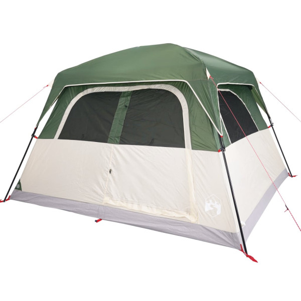 Tenda familiar estilo cabana para 6 pessoas impermeável verde M 4
