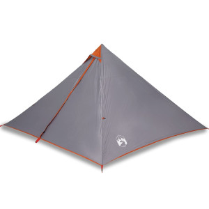 Tienda familiar tipi para 7 personas impermeable gris y naranja H