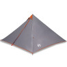 Tienda familiar tipi para 7 personas impermeable gris y naranja 2