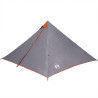 Tenda familiar tipi para 7 pessoas impermeável cinza/laranja 4
