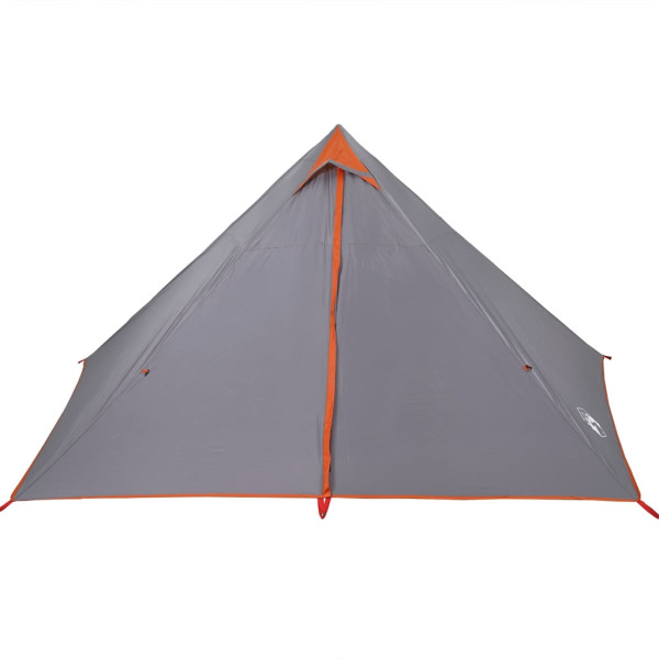 Tenda familiar tipi para 7 pessoas impermeável cinza/laranja M 5