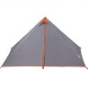 Tenda familiar tipi para 7 pessoas impermeável cinza/laranja 5