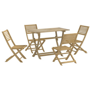 Conjunto de jantar p/ jardim 5 pcs madeira de acácia maciça H
