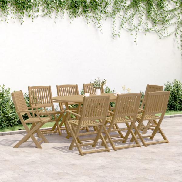 Cadeiras de jardim dobráveis 8 pcs 54.5x58x90 cm acácia maciça M 3