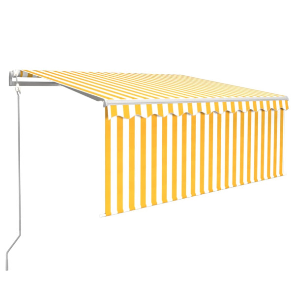 Toldo retráctil automático con persiana LED amarillo 3.5x2.5 m M 2