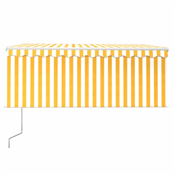 Toldo retrátil automático com estore 3.5x2.5 m amarelo e branco M 3