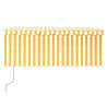 Toldo retrátil automático com estore 3.5x2.5 m amarelo e branco 3