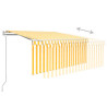 Toldo retrátil automático com estore 3.5x2.5 m amarelo e branco 4