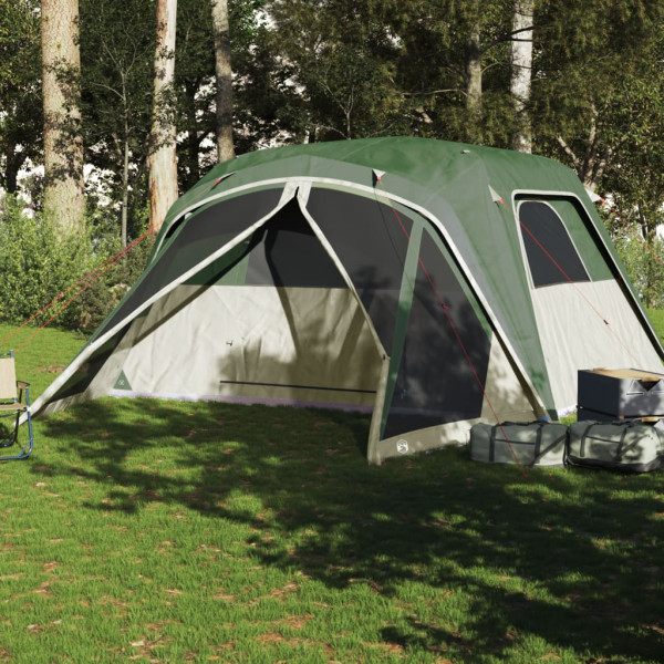 Tenda familiar c/ avançado para 6 pessoas impermeável verde M 3