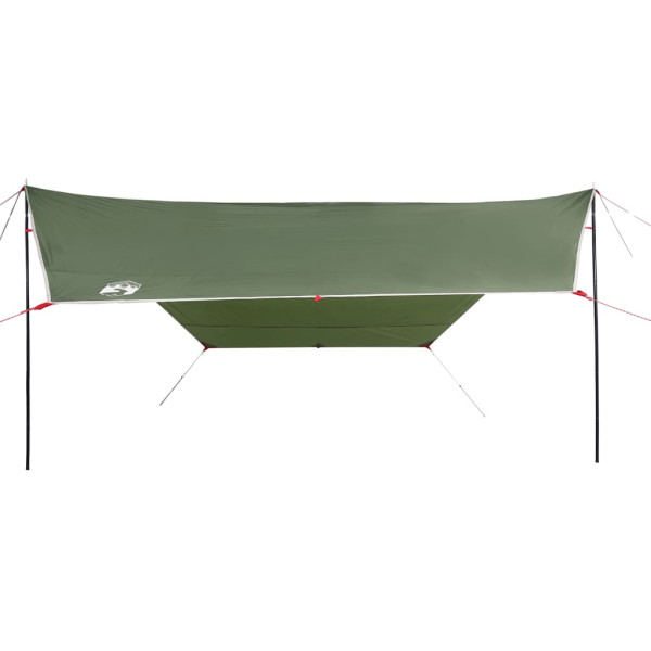 Lona de camping impermeable verde 430x380x210 cm M 4