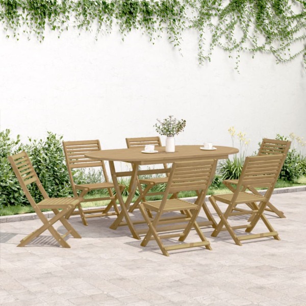 Cadeiras de jardim dobráveis 6 pcs 48.5x61.5x87cm acácia maciça M 3