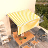 Toldo retrátil manual com estore 3.5x2.5 m amarelo e branco 1