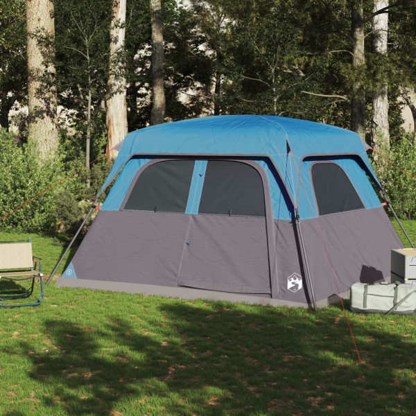 Tenda familiar estilo cabana para 6 pessoas impermeável azul M 3