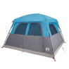 Tenda familiar estilo cabana para 6 pessoas impermeável azul 4
