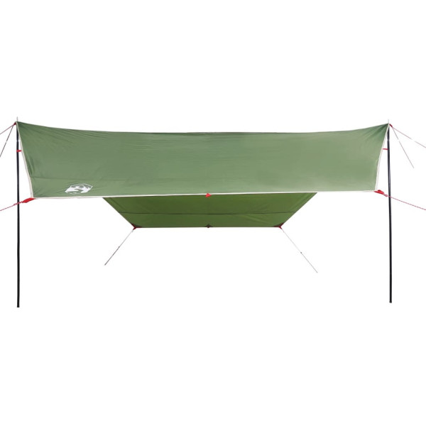 Lona de camping impermeable verde 430x380x210 cm M 4